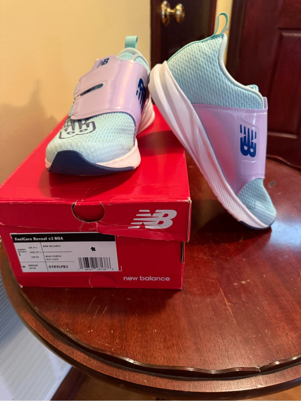 New Balance Kids Mint Green & Lilac Slip-On Sneakers